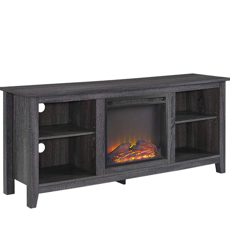 Base para TV Furinno Montale de 60 pulgadas con chimenea,