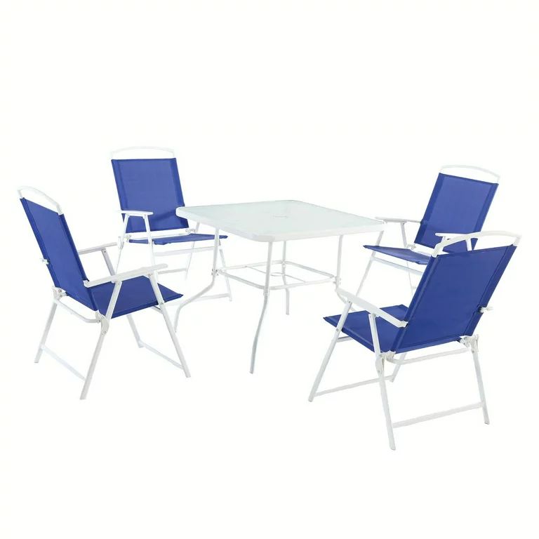Albany Lane 6 Piece Outdoor Patio Dining Set, Blue