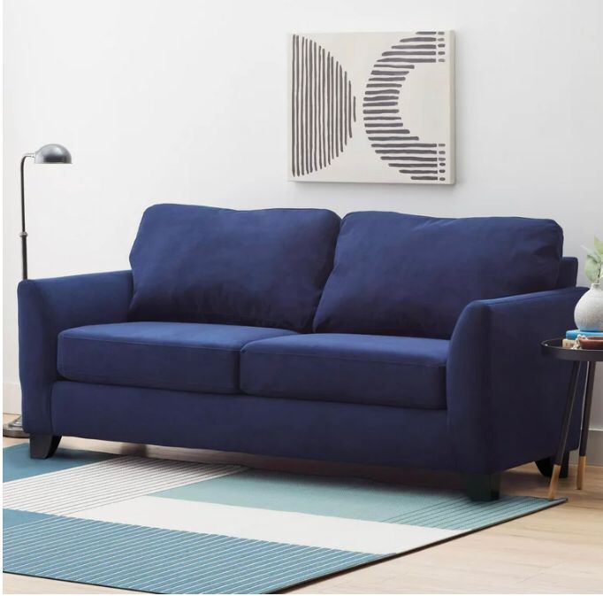 Gap Home Curved Arm Upholstered Sofa, Navy