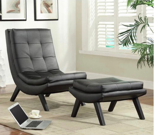 Butaca ottoman set in black